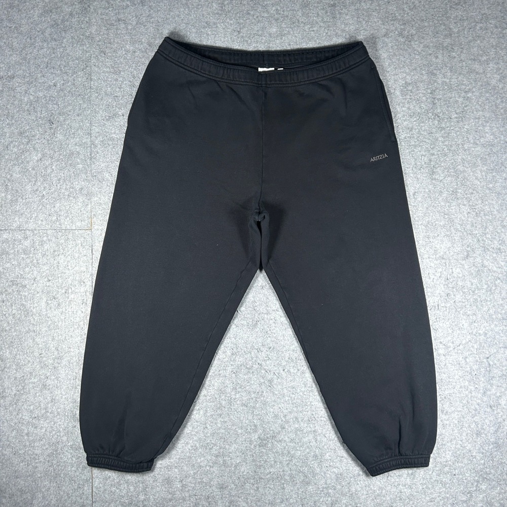 Aritzia Sweatfleece Sweatpants Womens XL Black Mega Fit Cozy Fleece Joggers